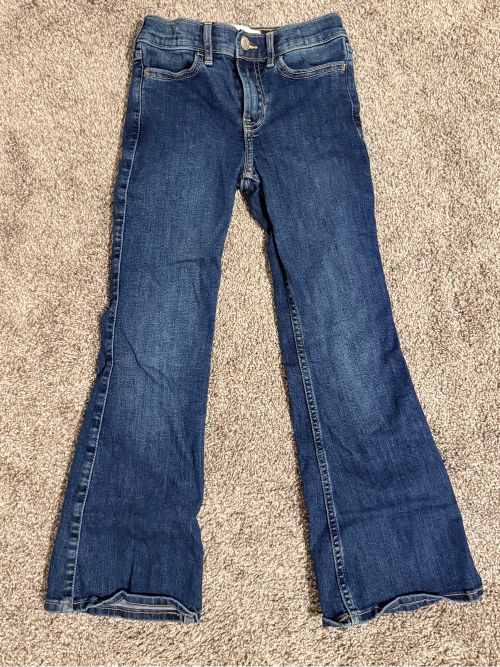 abercrombie kids dark blue flared jeans